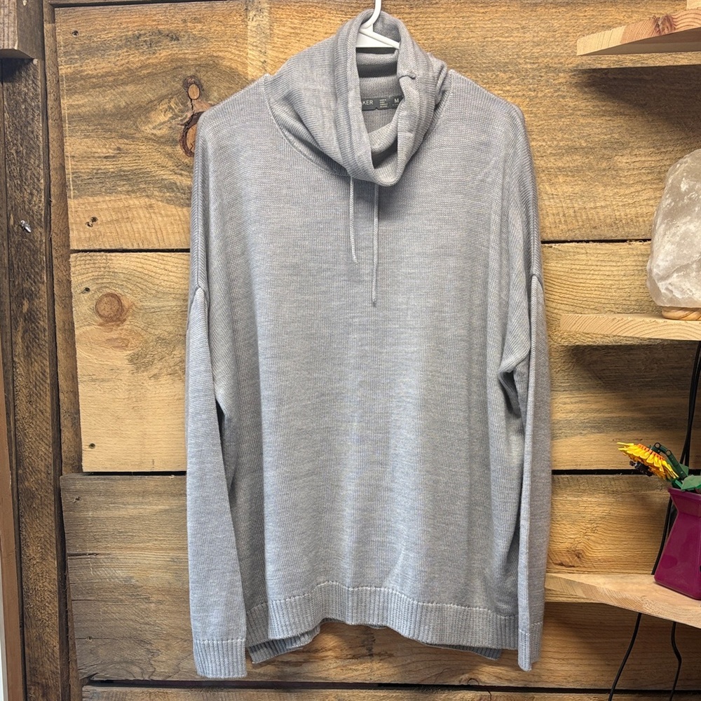 Icebreaker Light Gray Cowl Neck Sweater